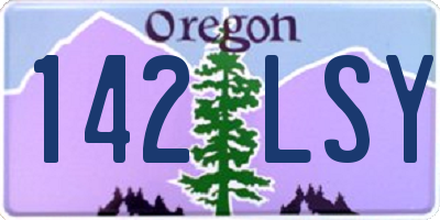 OR license plate 142LSY