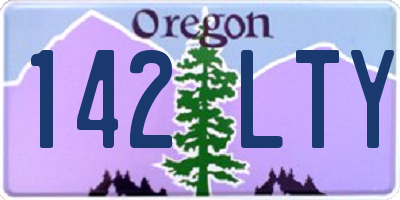 OR license plate 142LTY