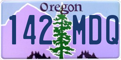 OR license plate 142MDQ