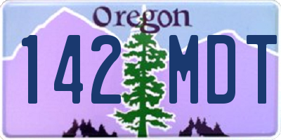 OR license plate 142MDT