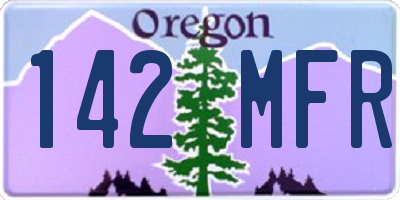 OR license plate 142MFR
