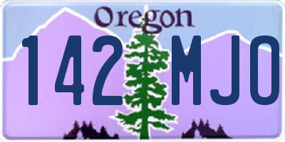 OR license plate 142MJO