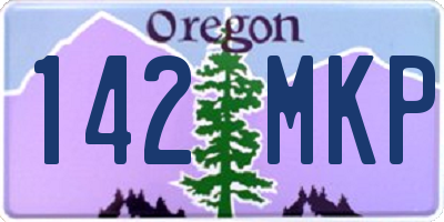 OR license plate 142MKP