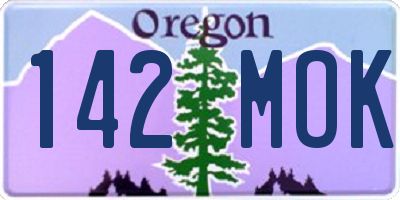 OR license plate 142MOK