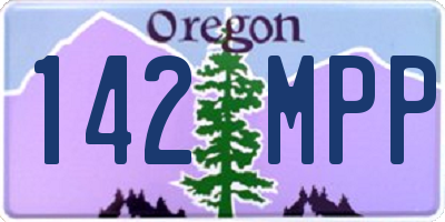 OR license plate 142MPP