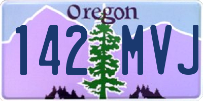 OR license plate 142MVJ