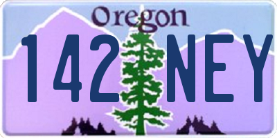 OR license plate 142NEY