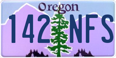 OR license plate 142NFS