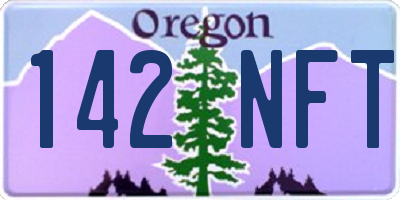 OR license plate 142NFT