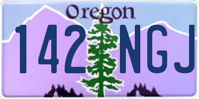 OR license plate 142NGJ