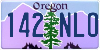 OR license plate 142NLO