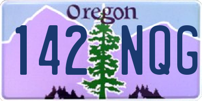OR license plate 142NQG