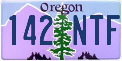 OR license plate 142NTF
