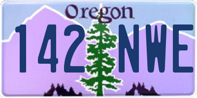 OR license plate 142NWE