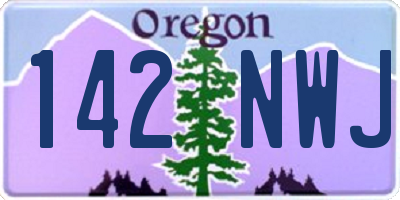 OR license plate 142NWJ