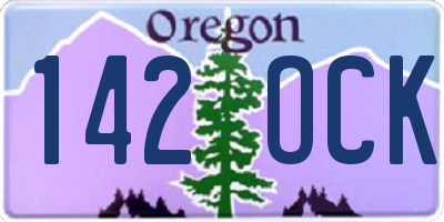 OR license plate 142OCK