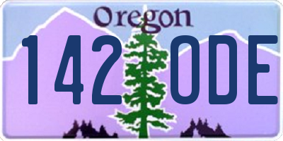 OR license plate 142ODE