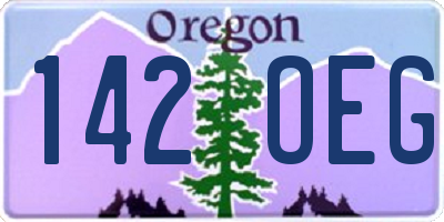 OR license plate 142OEG