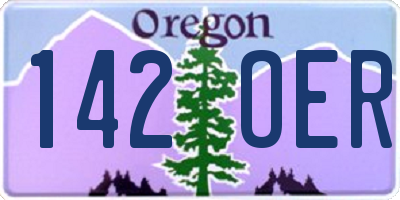 OR license plate 142OER