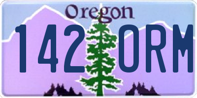 OR license plate 142ORM
