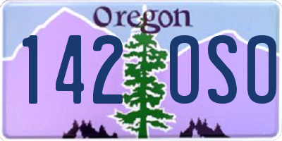 OR license plate 142OSO
