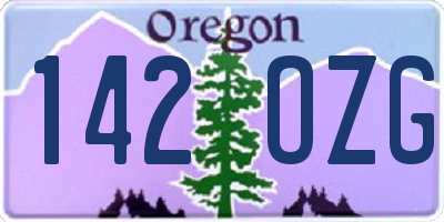 OR license plate 142OZG