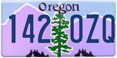 OR license plate 142OZQ