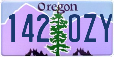 OR license plate 142OZY