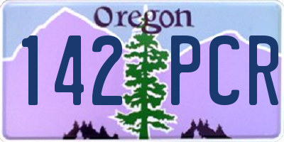 OR license plate 142PCR