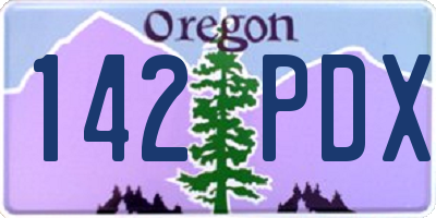OR license plate 142PDX