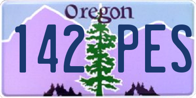 OR license plate 142PES