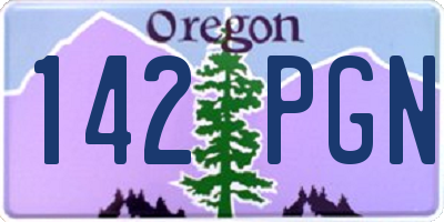 OR license plate 142PGN