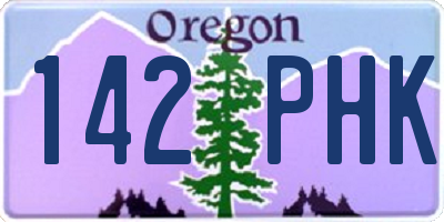 OR license plate 142PHK