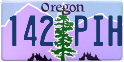 OR license plate 142PIH