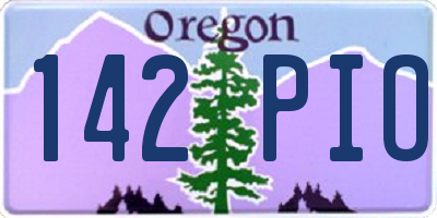 OR license plate 142PIO