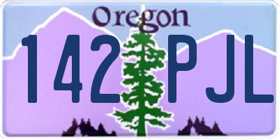 OR license plate 142PJL