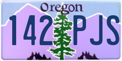 OR license plate 142PJS