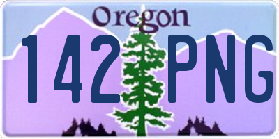 OR license plate 142PNG