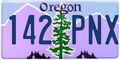 OR license plate 142PNX