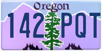 OR license plate 142PQT