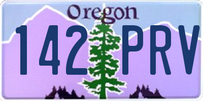 OR license plate 142PRV