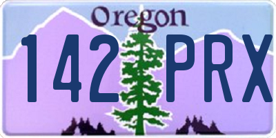 OR license plate 142PRX