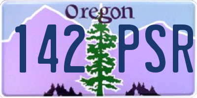 OR license plate 142PSR