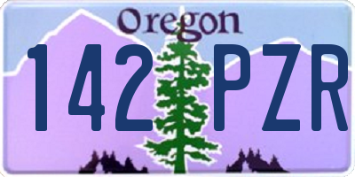 OR license plate 142PZR