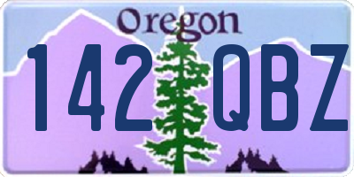 OR license plate 142QBZ
