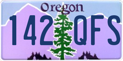 OR license plate 142QFS