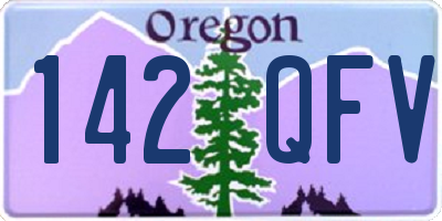 OR license plate 142QFV