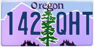 OR license plate 142QHT