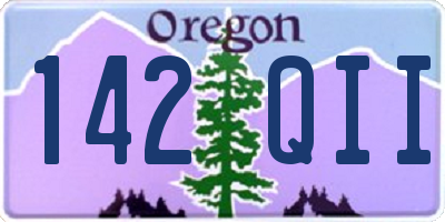 OR license plate 142QII