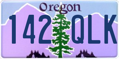 OR license plate 142QLK